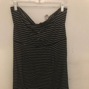 Strapless Black and White Stripe Dress 16